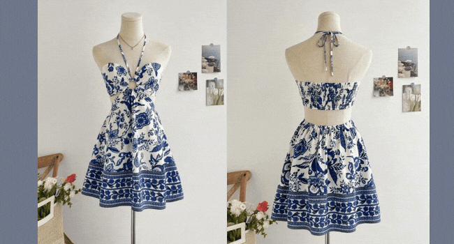 SHEIN WYWH Vestido romântico casual