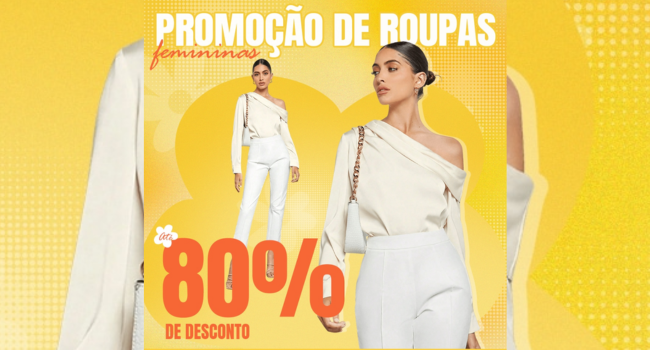 Até 80% de desconto | Roupa de mulher