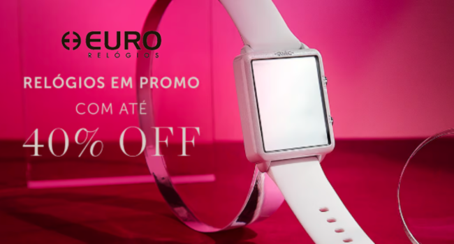 Euro Relógio com até 40% OFF